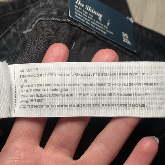 NWT Abercrombie & Fitch LONG The Skinny High Rise Curve Love Slit Ankle - Picture 9 of 10